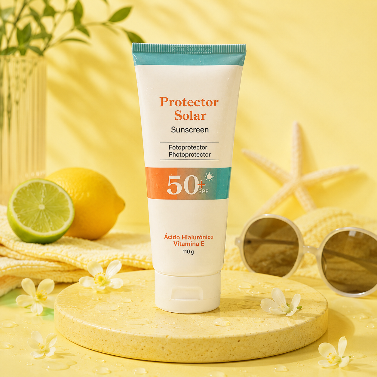 Protector Solar SPF 50 facial y Corporal con Vitamina E | Pack x2